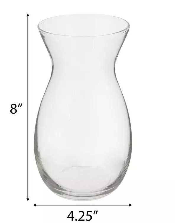Clear Vase 8"